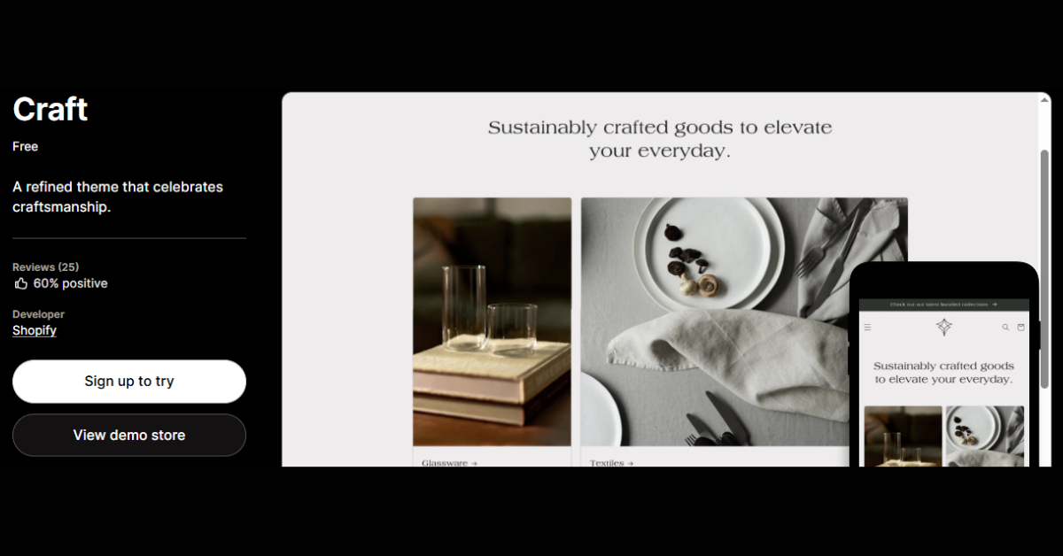 Craft – Best Shopify Theme for Handmade Goods