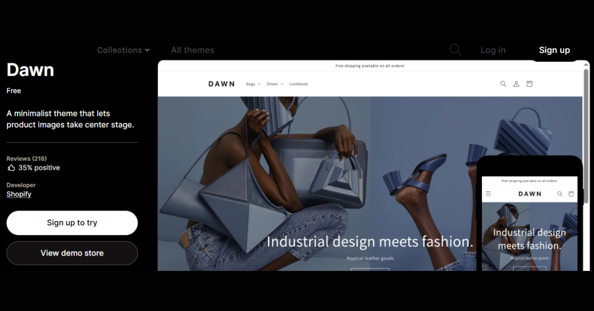 Dawn – Best Shopify Theme for Fast & Simple Stores