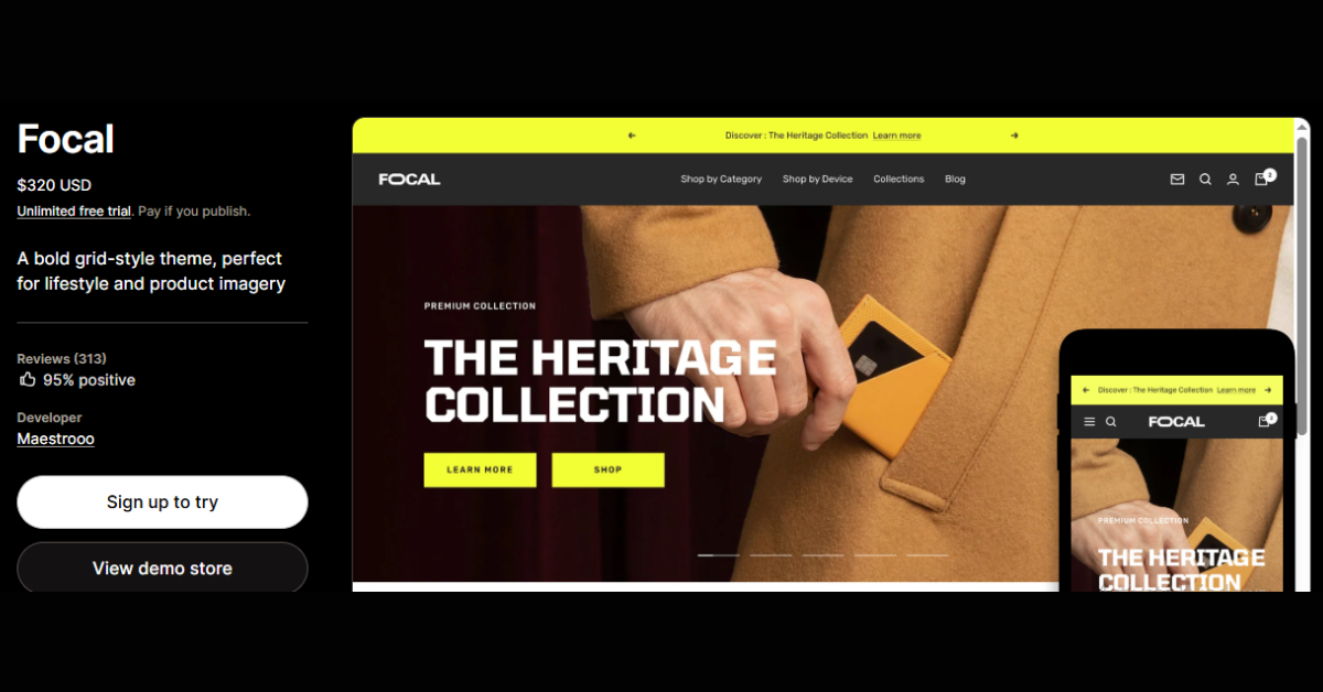 Focal – Best Shopify Theme for Photography & Art Sellers