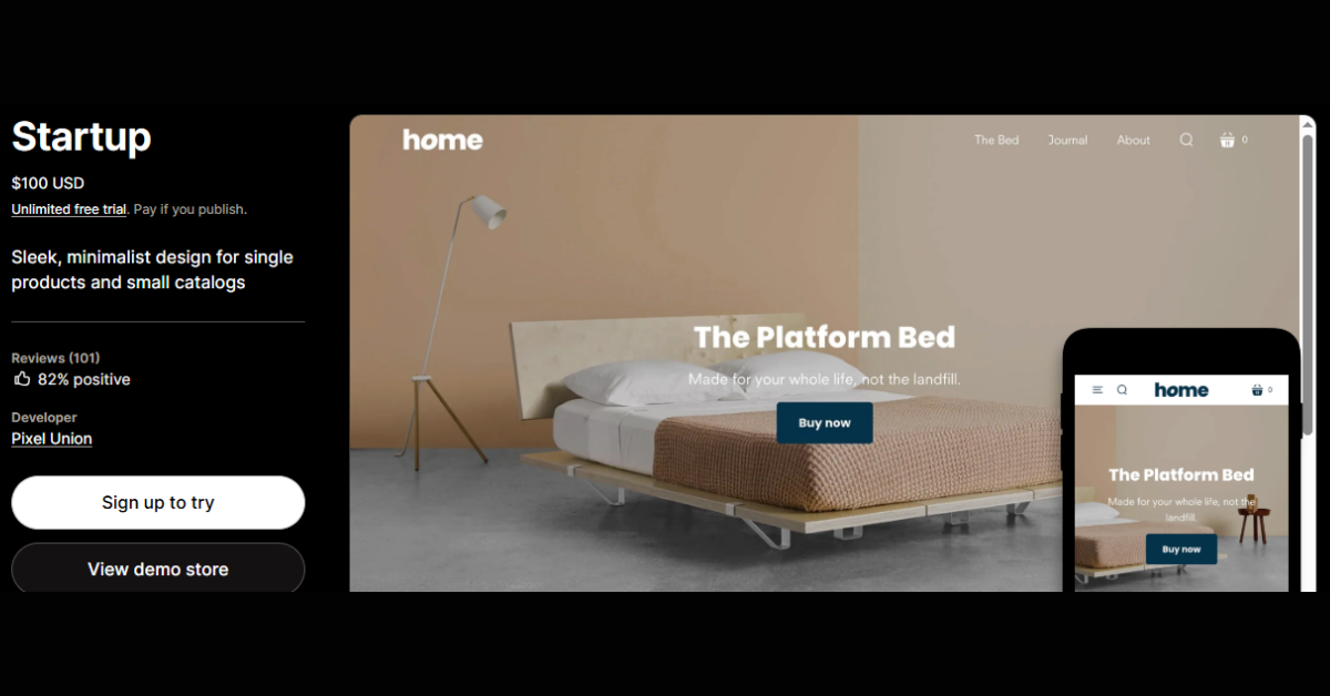 Startup – Best Shopify Theme for Testing Ideas