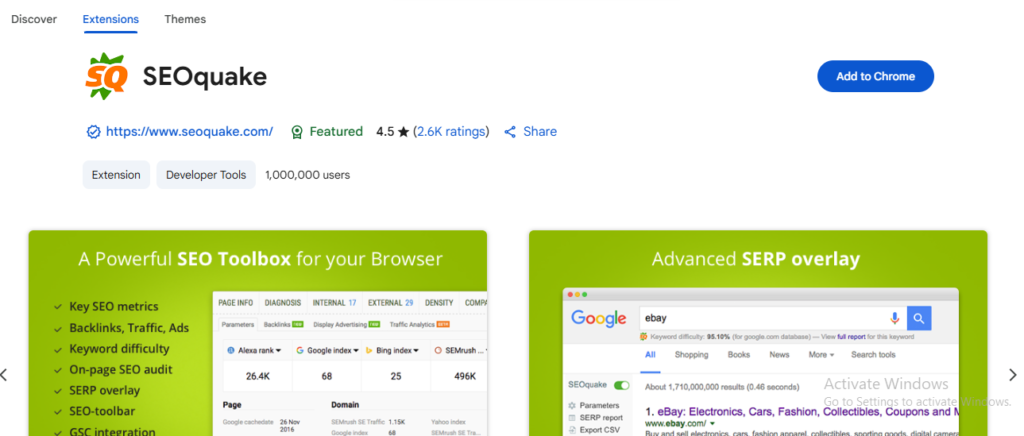 SEO extensions for website ranking