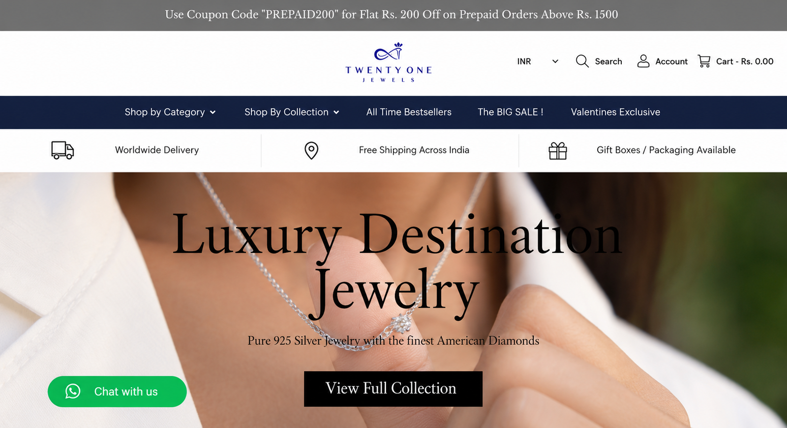 twenty one jewels for jewellery brand