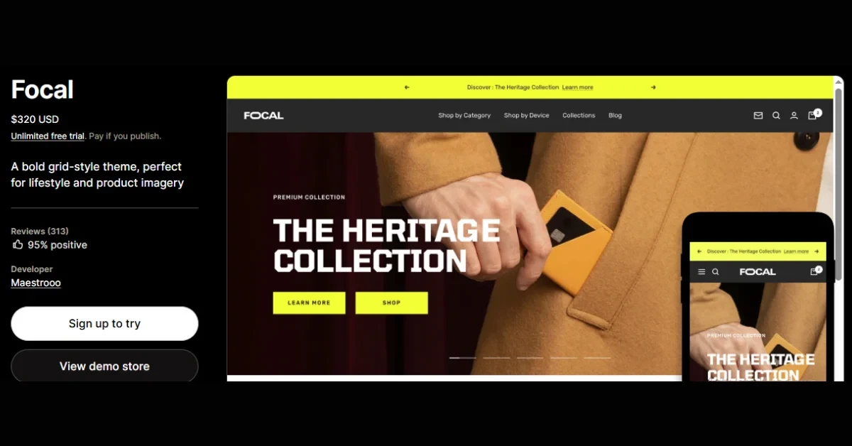 Focal – Best Shopify Theme for Photography & Art Sellers