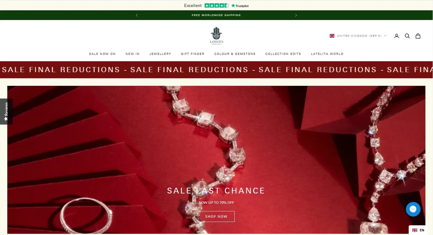 latelita for jewellery brand