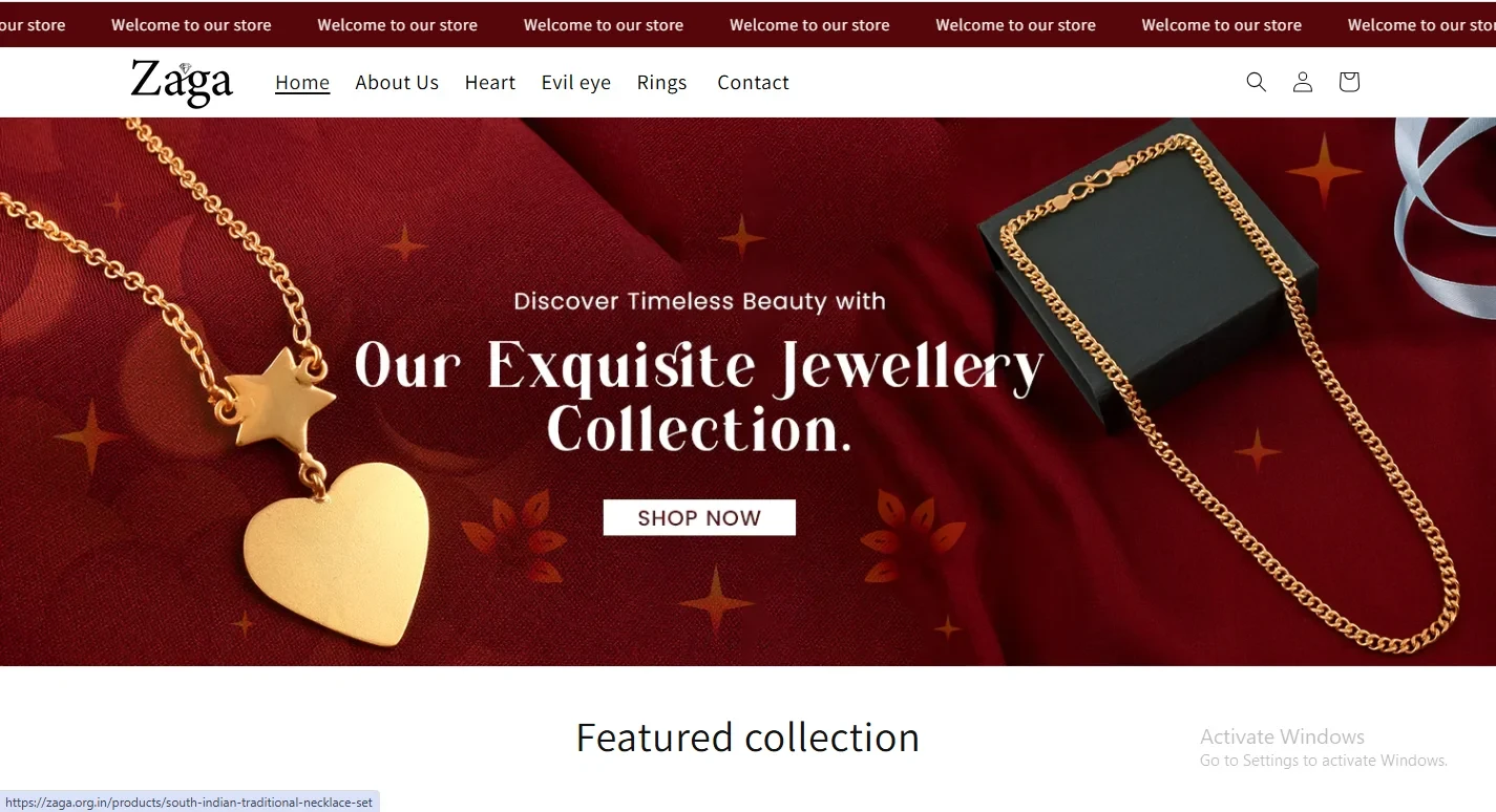 zaga for jewellery brand