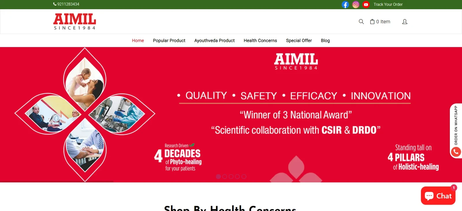 Shopify website development company for Ayurvedic & Healthcare