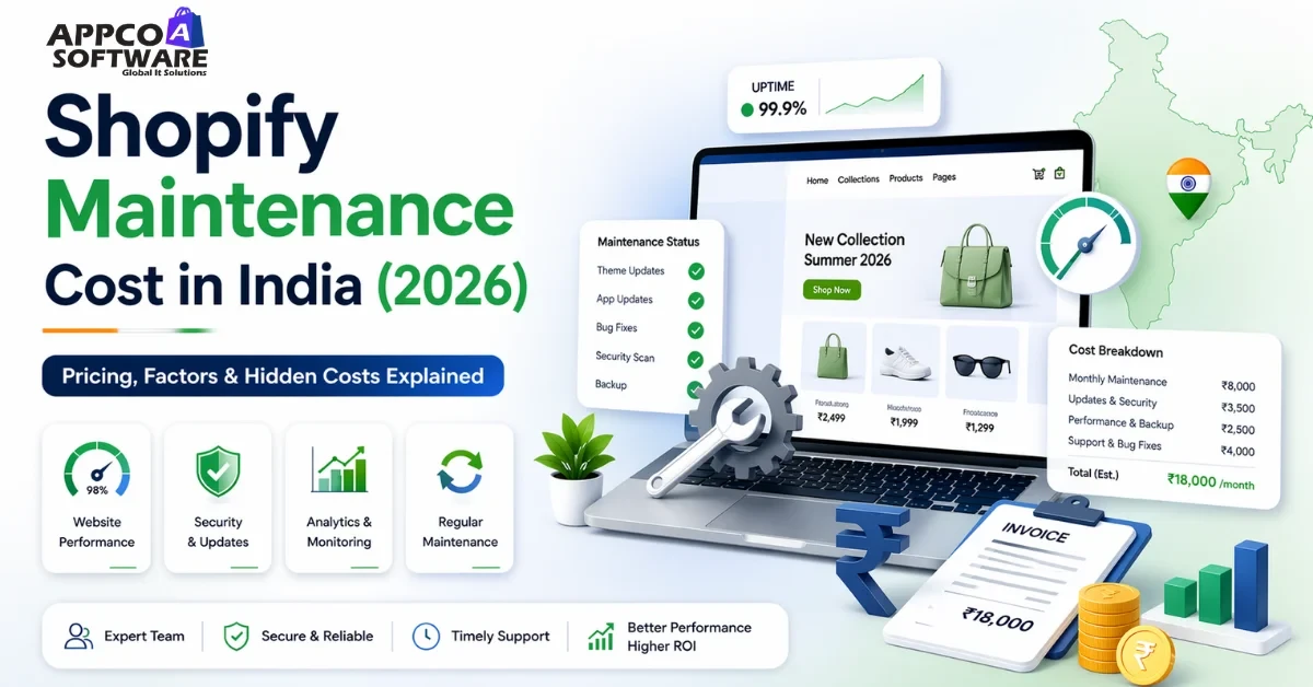 Shopify website maintenance cost in India