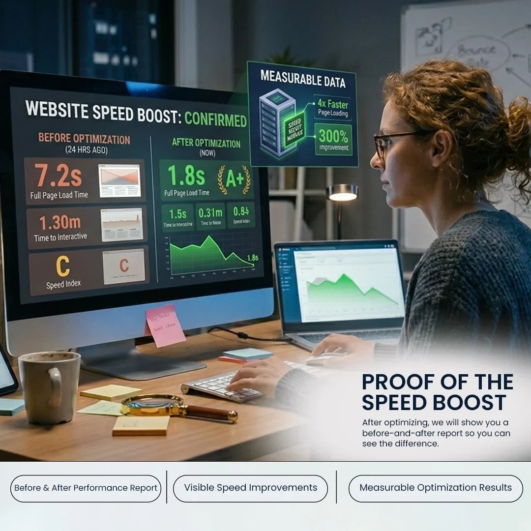 Custom HTML Speed Optimization Proof of the Speed Boost