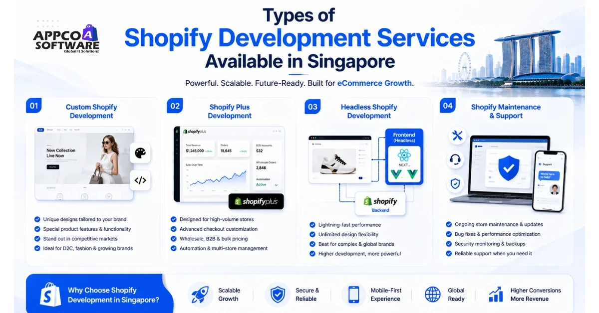 Types of Shopify Development Services in Singapore