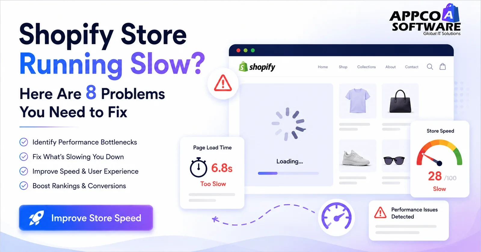 Shopify Store Running Slow Here Are 8 Problems You Need to Fix