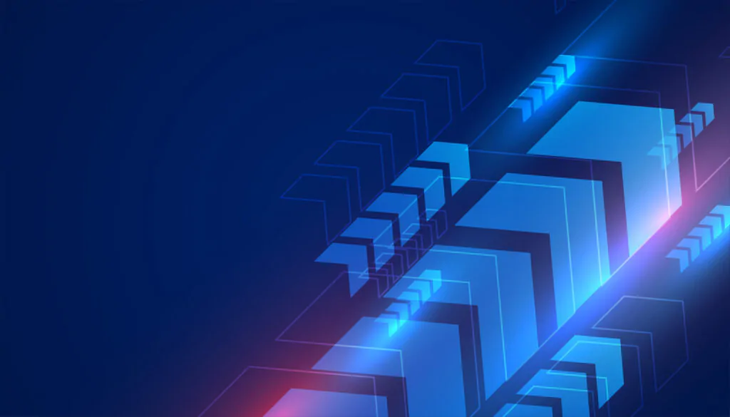 modern geometric arrow backdrop for business presentation