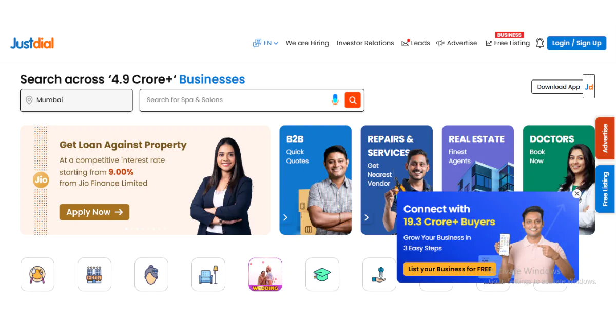 Free Business Listing Sites in India