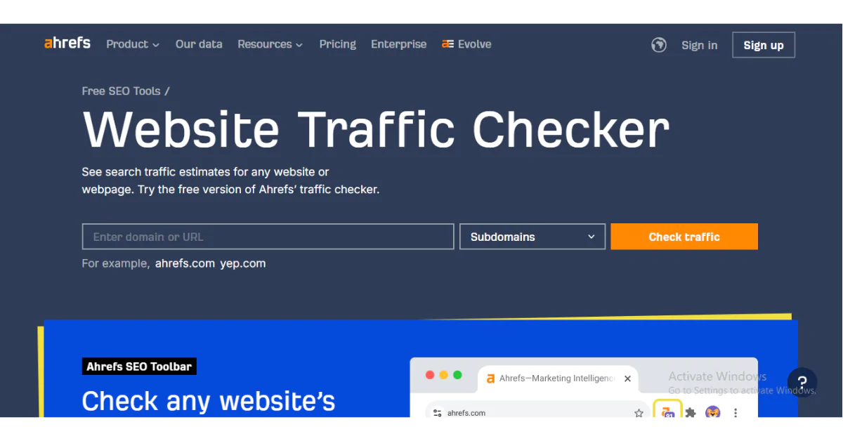 SEO Monitoring Tools Ahrefs