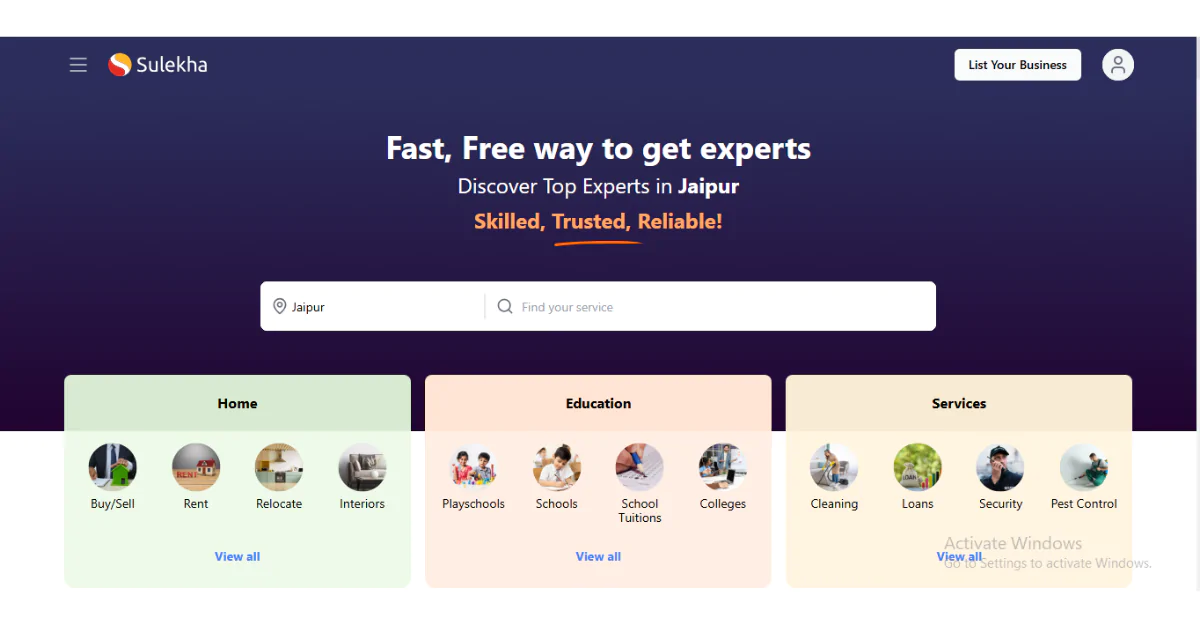 business listing sites in India