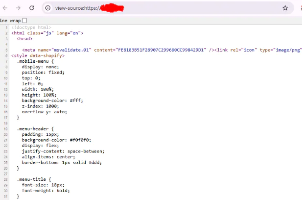 View Page Source