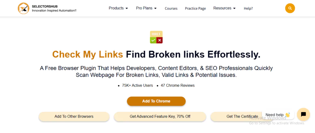 Chrome plugin for SEO audit