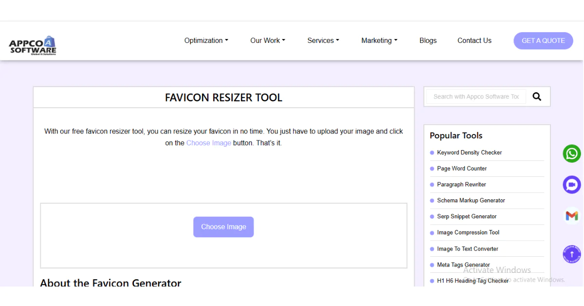 Free Favicon Resizer Tool