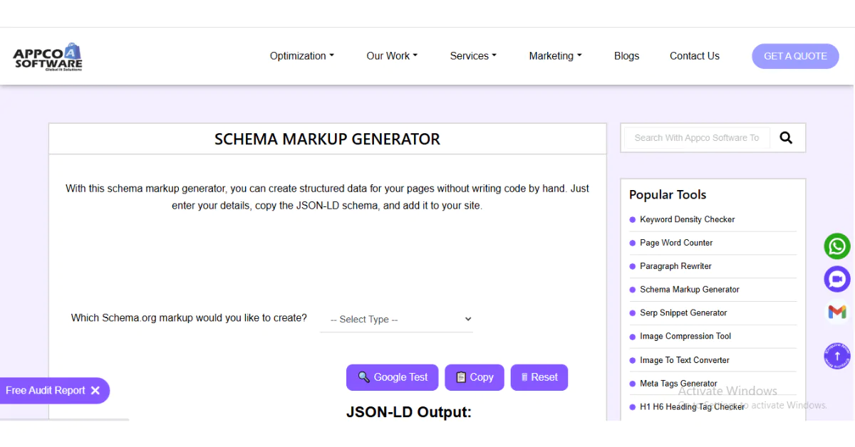 Free Schema Markup Generator